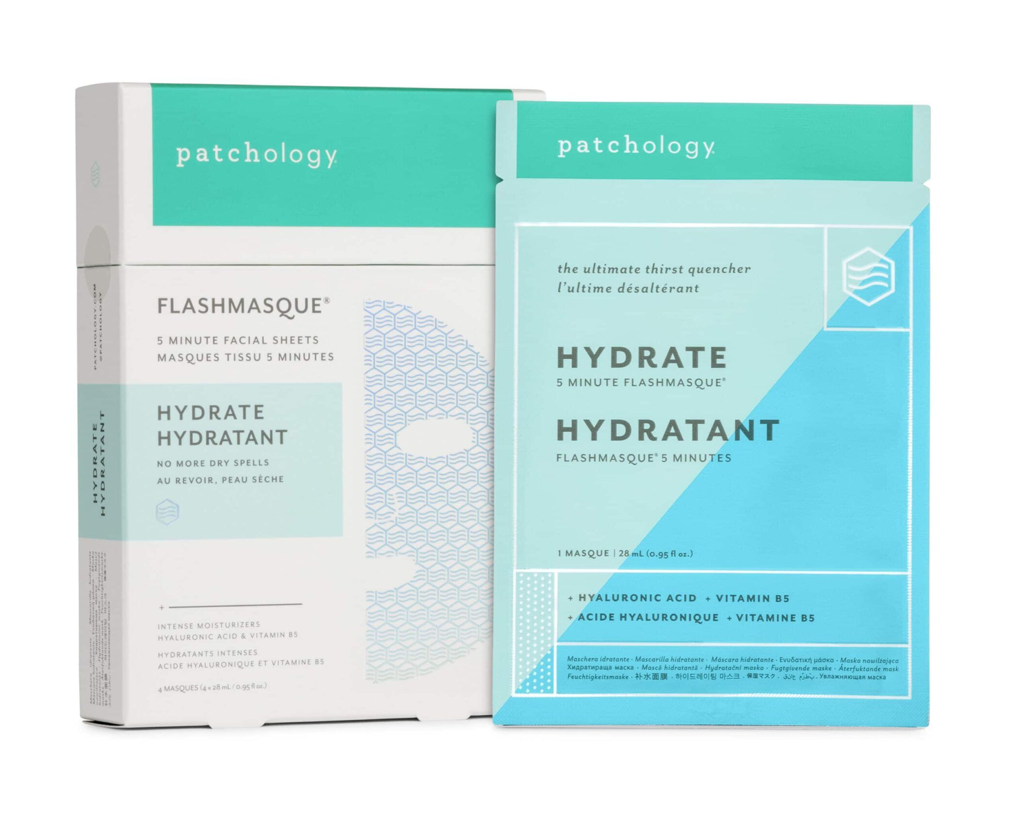 FlashMasque 5 Minute Facial Sheets - Hydrate 4 Behandlinger