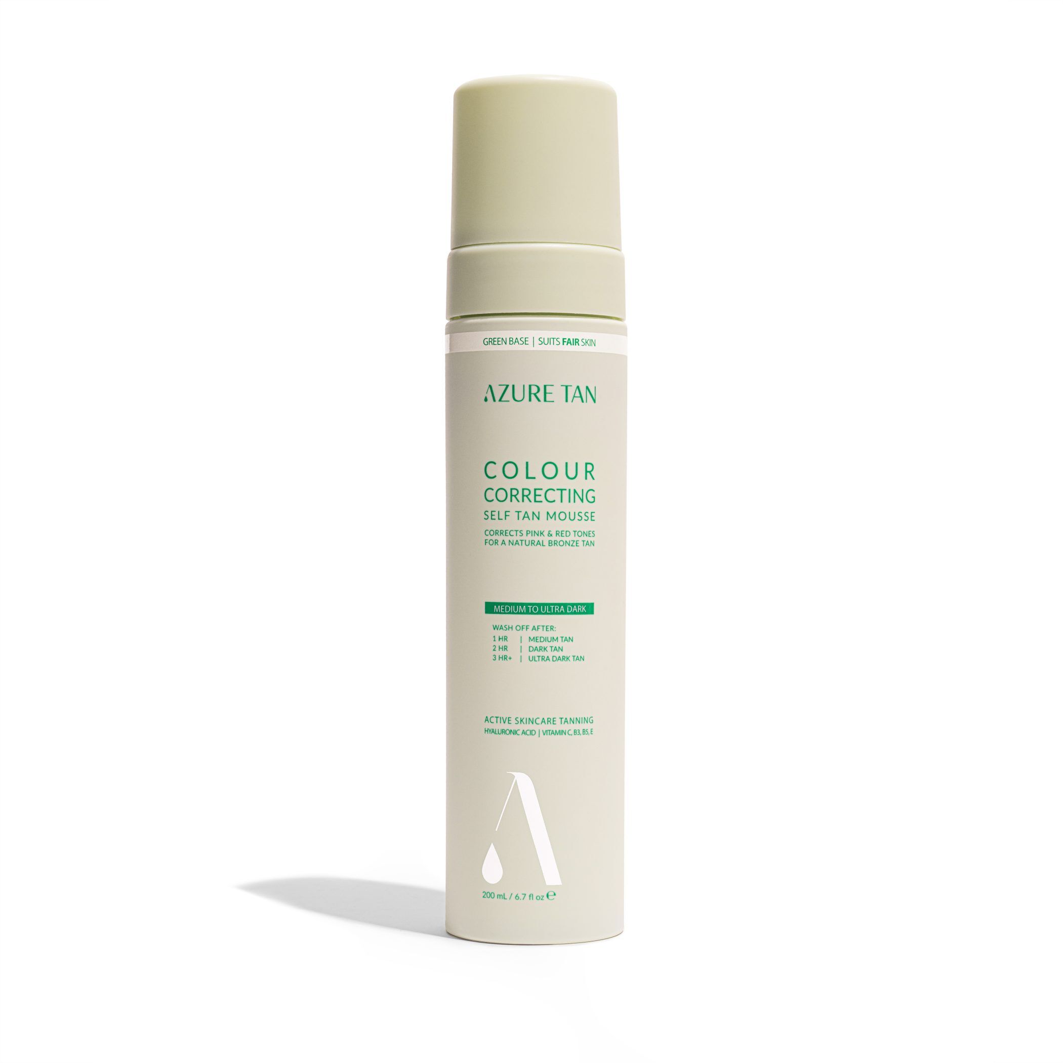 SELF TAN MOUSSE - GREEN BASE - MEDIUM TO ULTRA DARK